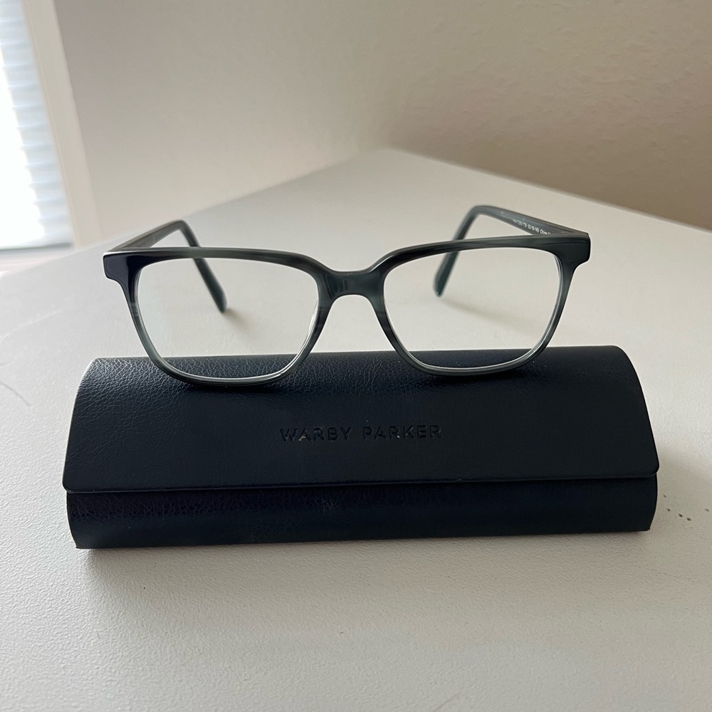 Warby Parker Eyeglasses Frames HAYDEN M 175 Blue Square Full Rim 52-16-145.